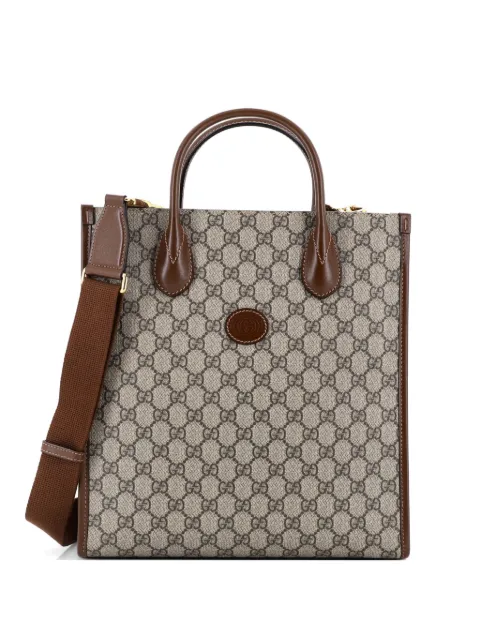 Gucci Pre-Owned Interlocking G GG Coated Canvas Vertical tote bag Brown QOD2EL2XWQAJQMU8