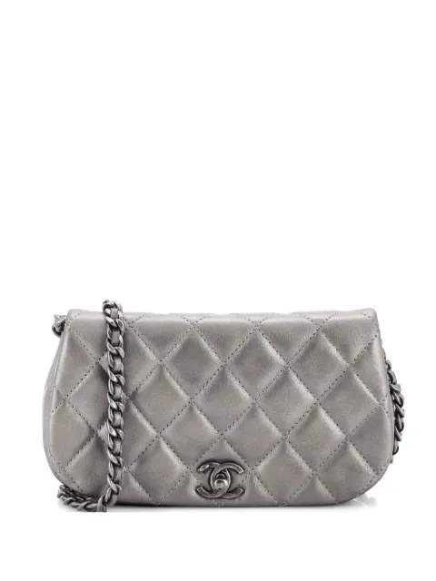 CHANEL Pre-Owned Coco Mail Clutch with Chain Quilted Calfskin crossbody bag Metallic 0UFKUCKH7R7ORN5H