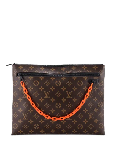 Louis Vuitton Pre-Owned Solar Ray A4 Pouch Monogram Canvas clutch bag Brown DCCQ4817GH9BI0G3