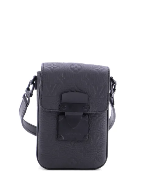 Louis Vuitton Pre-Owned S Lock Vertical Wearable Wallet Monogram Taurillon Leather crossbody bag Black KHFRWKTJJPX044D1