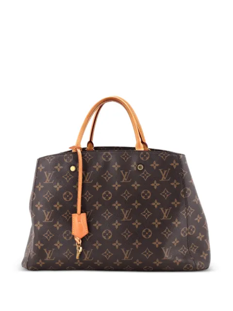 Louis Vuitton Pre-Owned Montaigne Handbag Monogram Canvas GM tote bag Brown JJAWIMKT208NG3I3