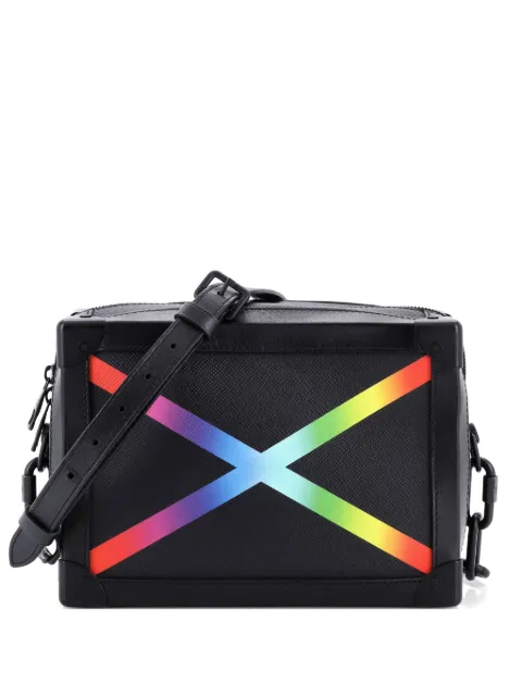 Louis Vuitton Pre-Owned Soft Trunk Bag Rainbow Taiga Leather crossbody bag Black IDHTYL45XJR9GWC5
