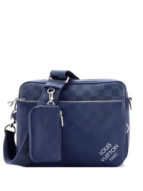 Louis Vuitton Pre-Owned Trio Messenger Bag Damier Infini Leather crossbody bag Blue QXG2Q1ULPJALMCHU