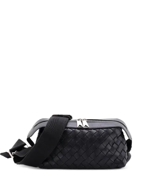 Bottega Veneta Pre-Owned Hydrology Sling Intrecciato Leather crossbody bag Black QNJ8F146TWZA76VO