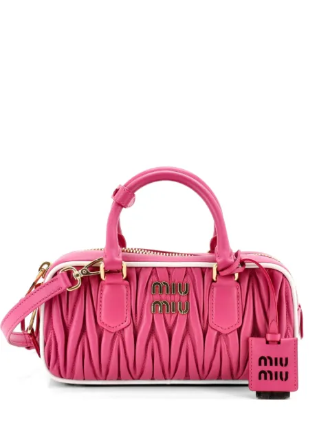 Miu Miu Pre-Owned Arcadie Top Handle Bag Matelasse Leather Regular satchel Pink E8WTK2POP04YUIX4