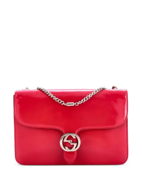 Gucci Pre-Owned Interlocking Patent Medium shoulder bag Pink DXV1QLDWVEK3VC6L