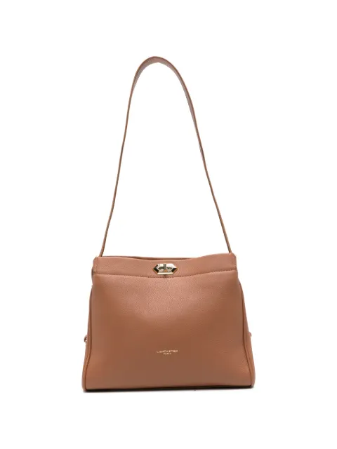 Lancaster large Lady Romy logo-print pebbled-leather shoulder bag Brown 572