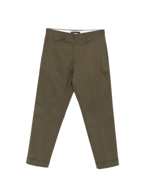 Low Brand Cooper T1.7 turn-up cuff trousers Green LP26017