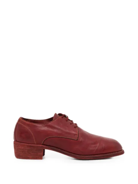 Guidi lace-up leather ankle boots Red 792X