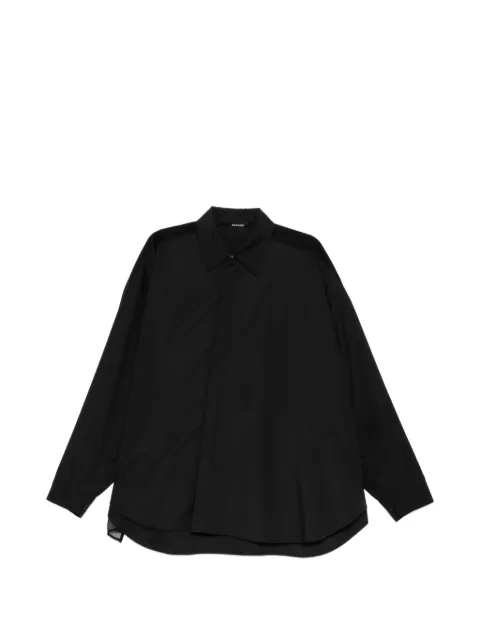 SONGZIO graphic-embroidered shirt Black MI2SH706BK