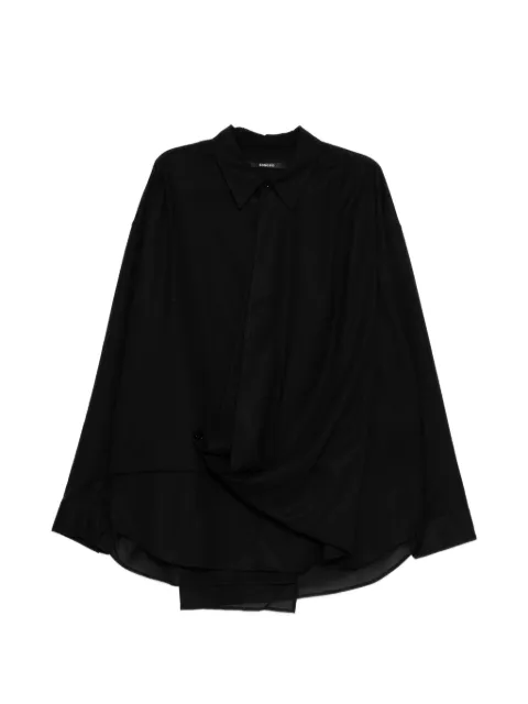 SONGZIO draped layered-detail shirt Black MI2SH709BK