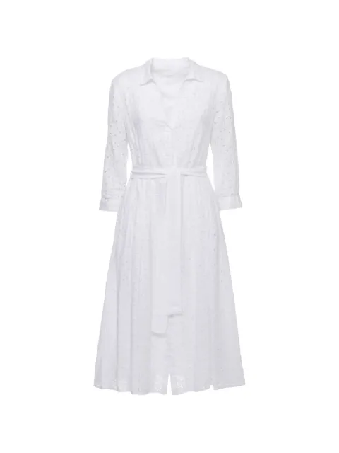 120% Lino broderie-anglaise belted dress White ALIW4PKU000G468000000050