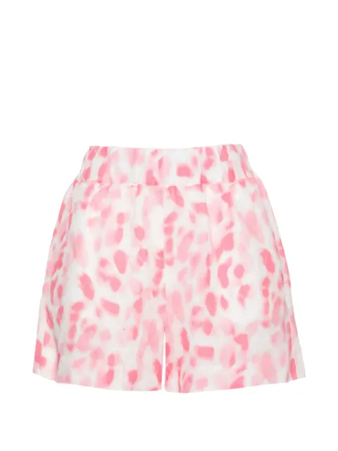 120% Lino leopard-print linen shorts White ALIW29BR000G476100100083