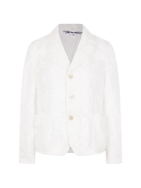 Comme Des Garçons floral-jacquard blazer Neutrals RQJ034S261OFFWHITE