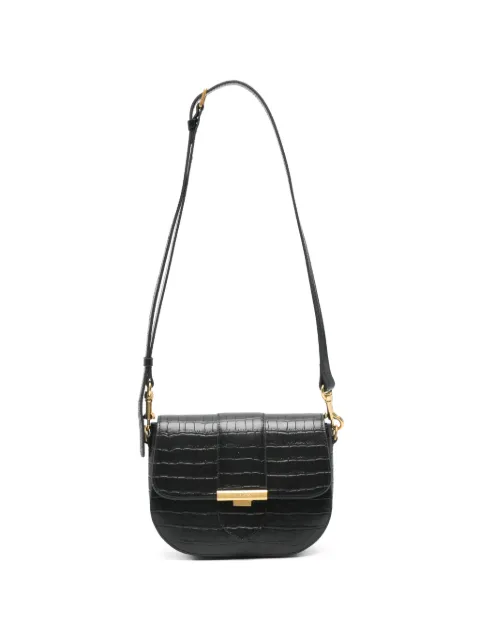 Lancaster Exo Ily croc-effect leather crossbody bag Black 531