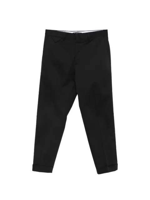 Low Brand Cooper T1.7 pressed-crease turn-up trousers Black LP26017