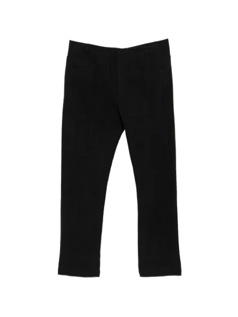 Label Under Construction linen chino trousers Black FPN323CMIDG