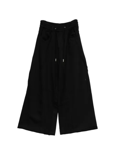 SONGZIO drawstring wide-leg track pants Black MI2PT716BK