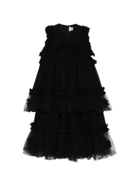 Noir Kei Ninomiya ruffled tiered dress Black 3QO006