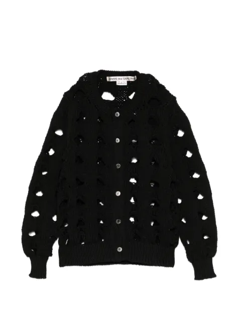 Comme Des Garçons chunky-knit cardigan Black GQN016051BLK
