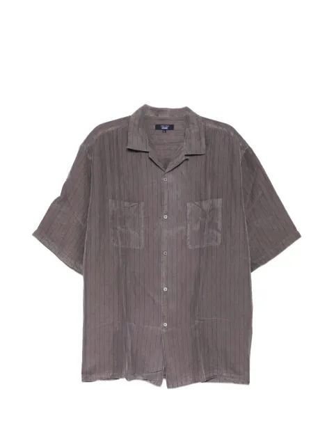 Comme des Garçons Homme pinstripe short-sleeve shirt Purple HQB023