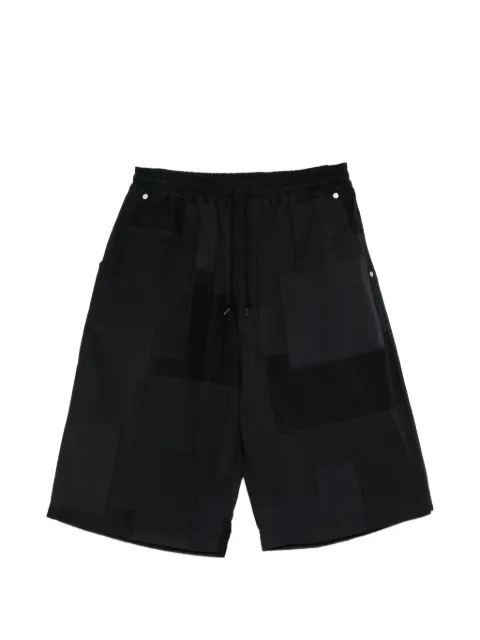 Comme des Garçons Homme patchwork drawstring shorts Black HQP019