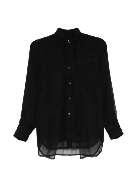 Comme Des Garçons sheering-effect shirt Black GQB011