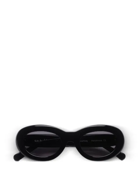 Sun Buddies Courtney oval-frame sunglasses Black COURTNEY