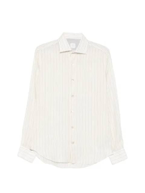 Eleventy stripe long-sleeve shirt Neutrals N75CAMH03TES0N318