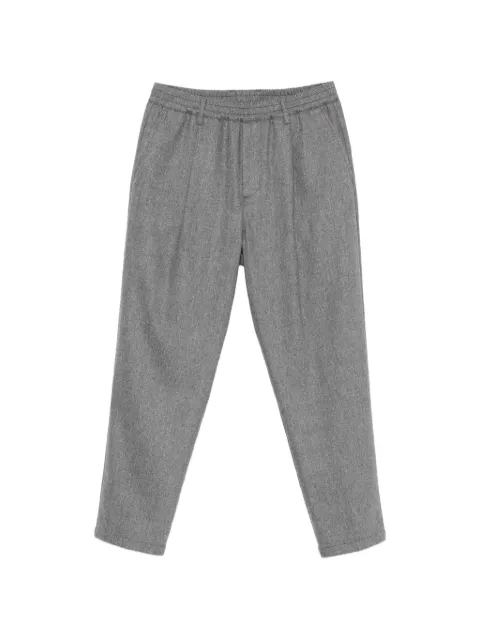 Eleventy pleated elasticated-waist trousers Grey N75PANN15TES0H027