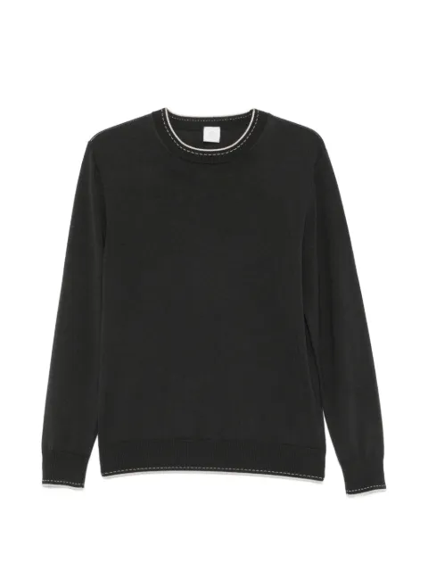 Eleventy contrast-trim wool sweater Black N76MAGN39MAG0N028