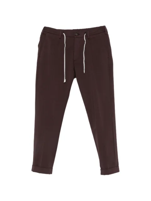 Eleventy drawstring-waist pleated trousers Purple N75PANB21TET0K005