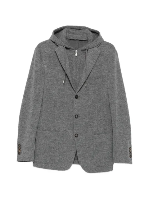 Eleventy hooded single-breasted jacket Grey N75GIAK06BTCRNTES0N176