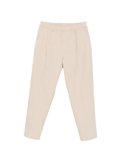 Eleventy pleated elasticated-waistband trousers Neutrals N75PANN15TET0L00402