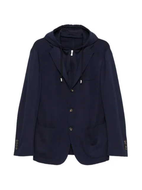 Eleventy hooded wool jacket Blue N75GIAK06BTCRNTES0K013