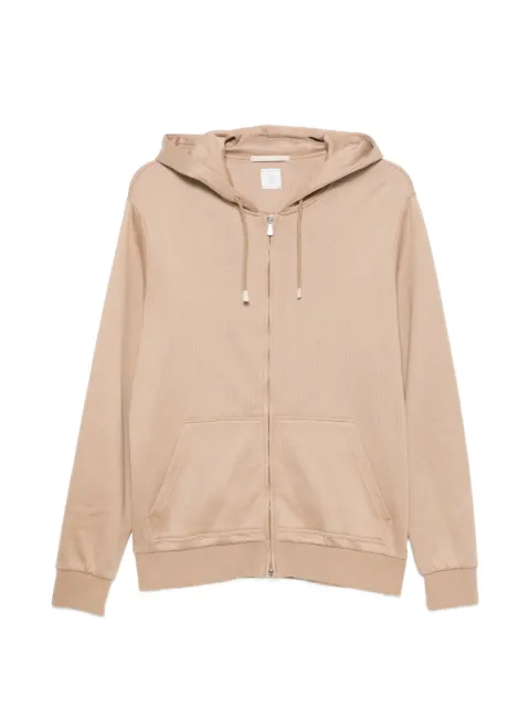 Eleventy zip-up drawstring hoodie Neutrals N75FELL31FEL26005