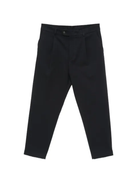 Eleventy pleated cotton-blend trousers Blue N75PANJ05TET0L004