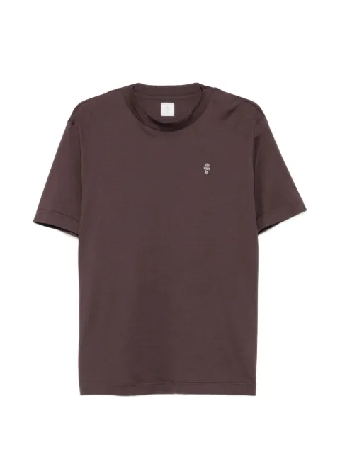 Eleventy logo-embroidery T-shirt Brown N75TSHN03TSH26001
