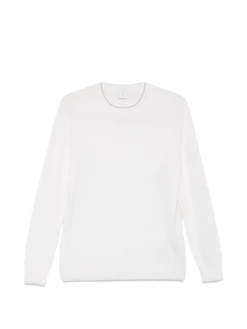 Eleventy ribbed-trim sweater White N76MAGN39MAG0N028