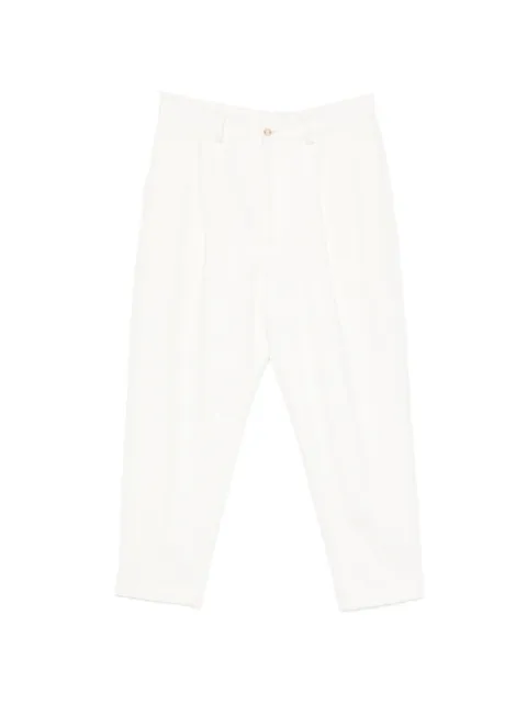 Eleventy pleated tapered trousers White N75PANN01TES0N094