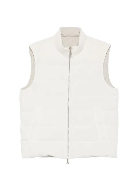 Eleventy corduroy gilet White N75GILM07TES0N175