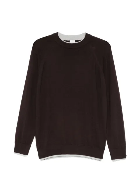 Eleventy raglan-sleeve tipped-trim sweater Purple N76MAGN56MAG0N037