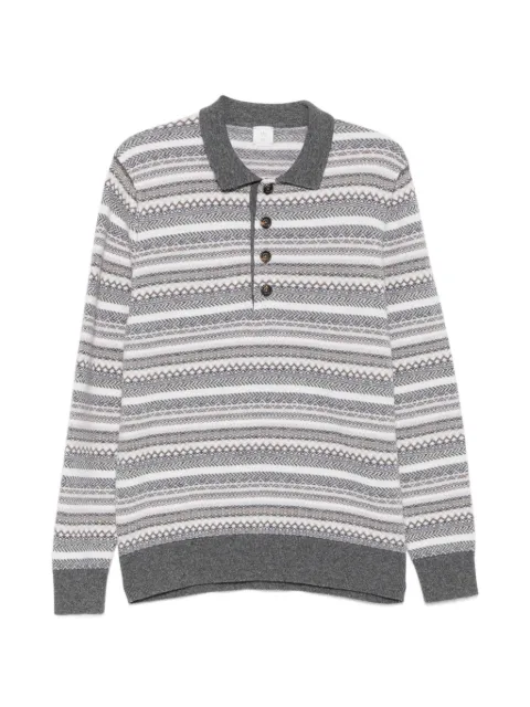 Eleventy geometric-print polo shirt Grey N76POLN02MAG0N014
