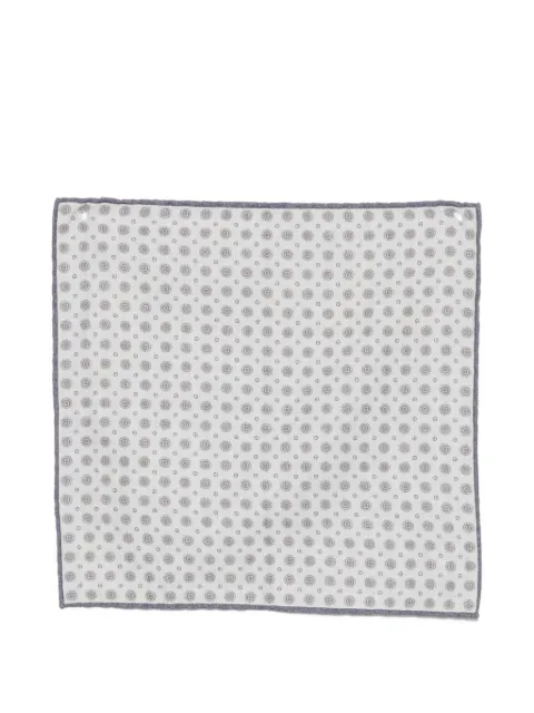 Eleventy geometric-pattern pocket square Grey N77POCA01TES0N209
