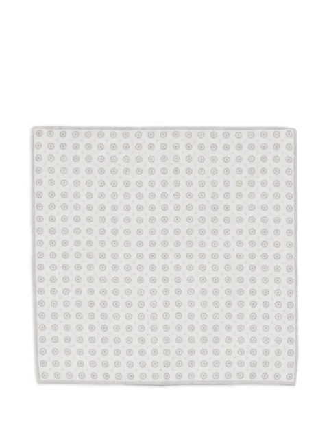 Eleventy geometric-print pocket square Grey N77POCA01TES0N209