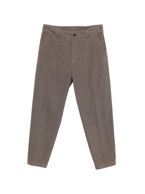 Eleventy pleated straight-leg trousers Brown N75PANM01TET0N006