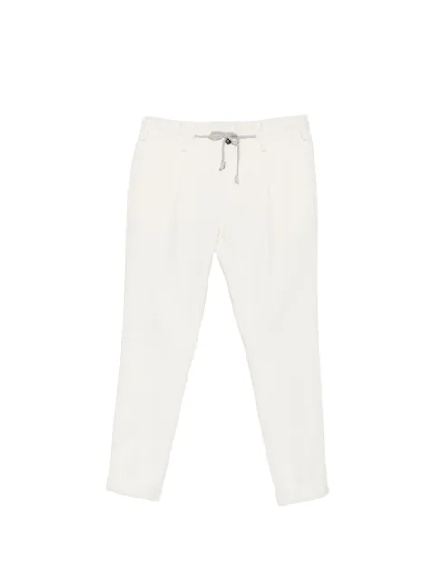 Eleventy drawstring pleated trousers White N75PANN03TES0N095