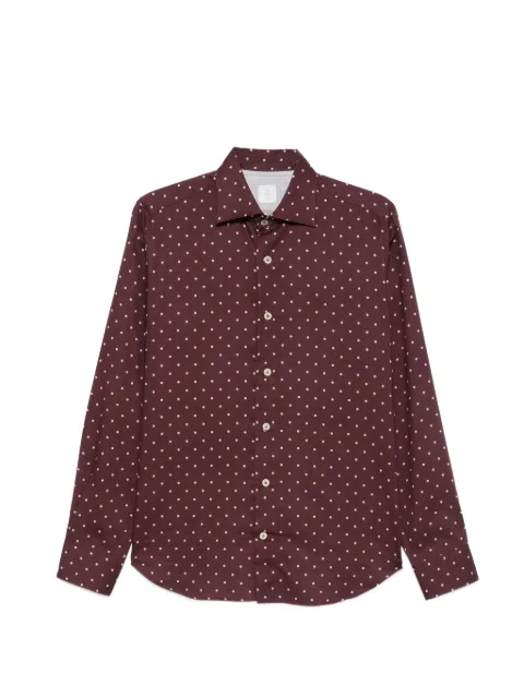 Eleventy polka-dot long-sleeve shirt Red N75CAMK01TES0N282