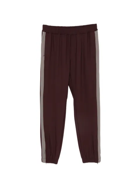 Eleventy side-stripe track pants Red N75FELN18TES0N336