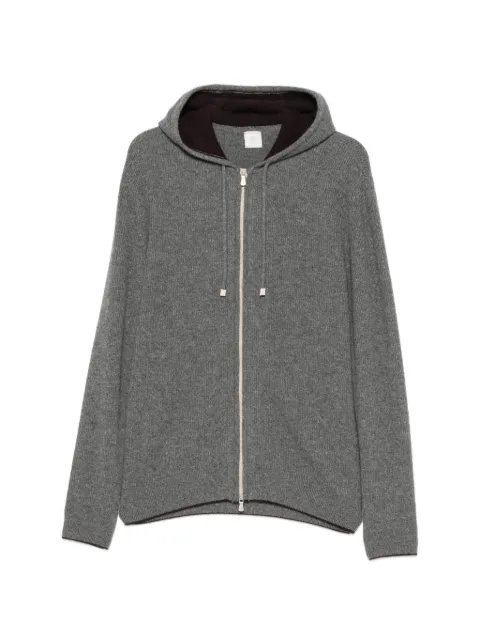Eleventy zip-up cashmere hood cardigan Grey N76MAGN61MAG0N039